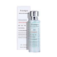 Atempo Spicule 200shot and EGF Ampoule 50ml, showcasing skincare products designed for rejuvenation and hydration.
