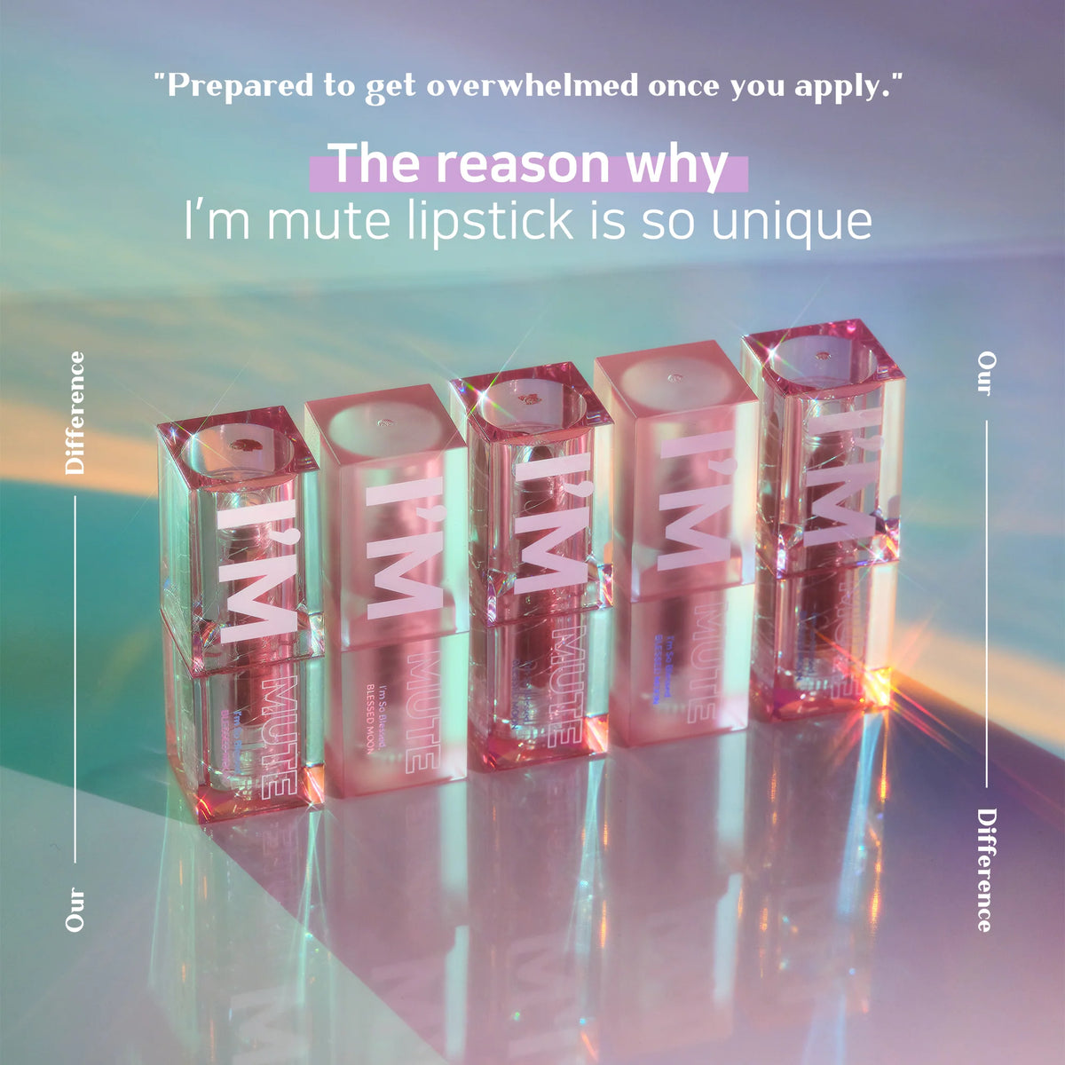 BLESSED MOON I'm Mute Lipstick 3.4g 6 Colors