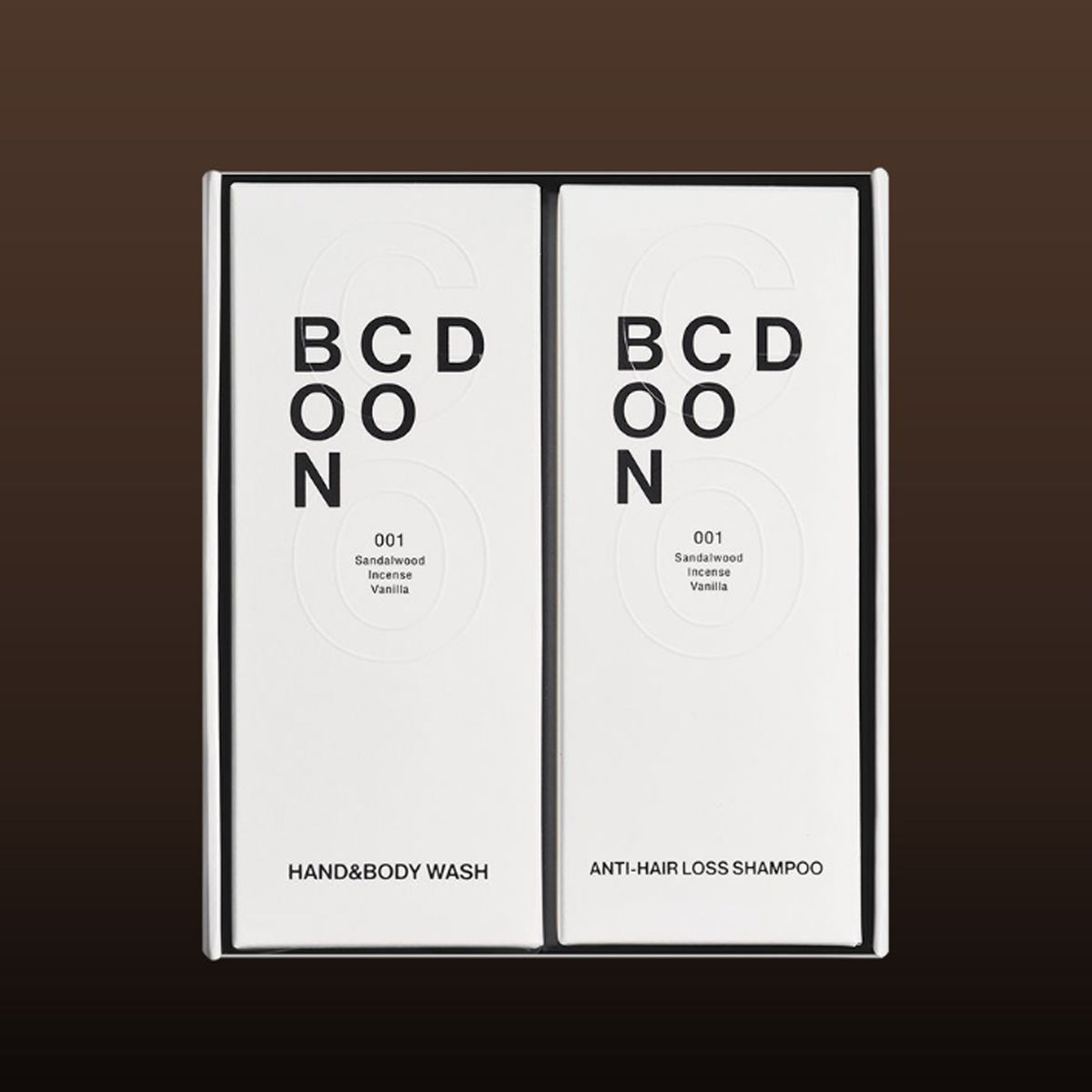 BONCOD Hair Loss Shampoo 300ml + Perfume Hand & Body Wash 300ml 001 Sandalwood Scent