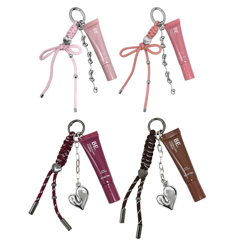 Be On Time Vegan Fluffy Plumper Keyring Set 4 Colors