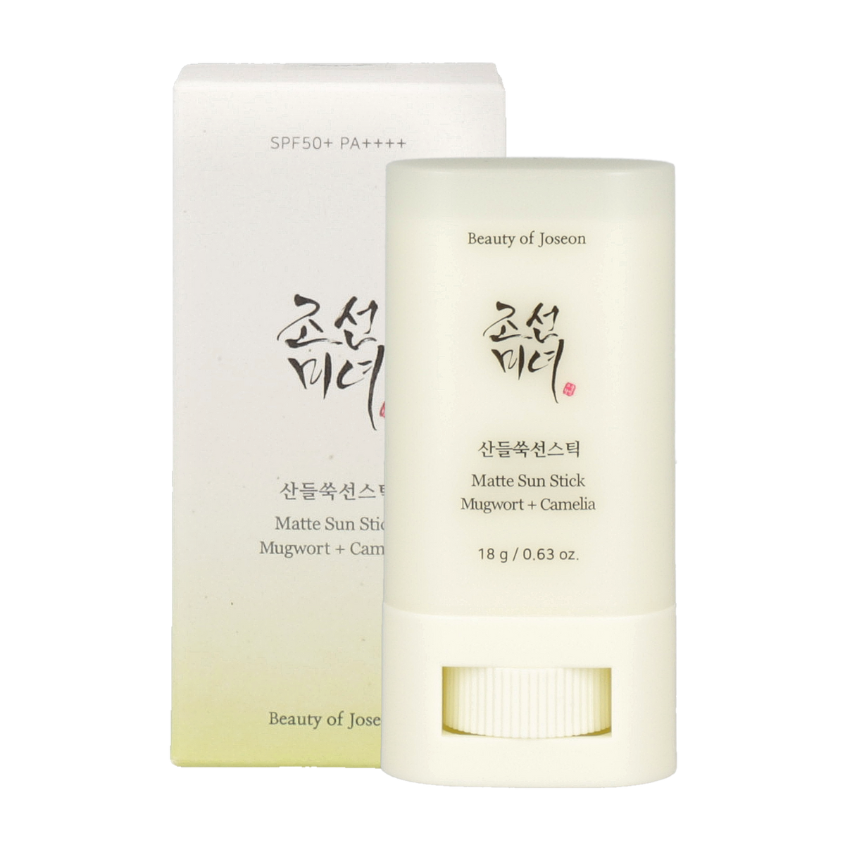 Beauty of Joseon Matte Sun Stick : Mugwort + Camelia 18gis a convenient and effective sunscreen stick that offers high sun protection - is a convenient and effective sunscreen stick that offers high sun protection