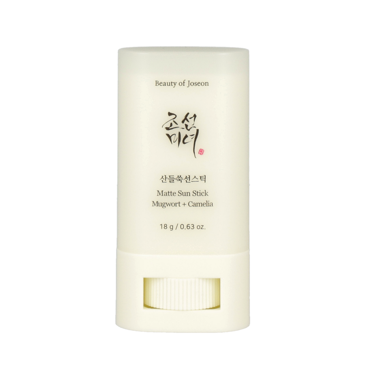 Beauty of Joseon Matte Sun Stick : Mugwort + Camelia 18g - making it ideal for oily and combination skin types