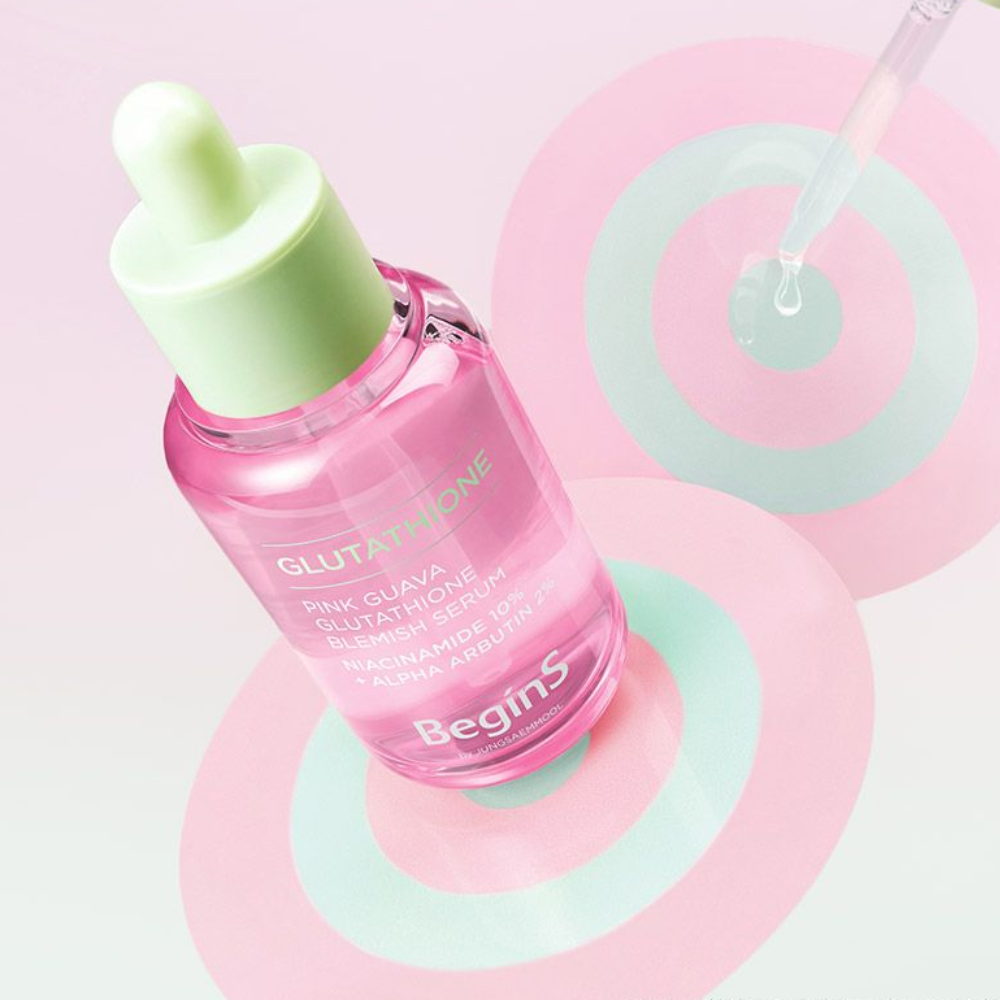 BeginS by JUNG SAEM MOOL Pink Guava Glutathione Trace Serum (5ml Trace Cream included)