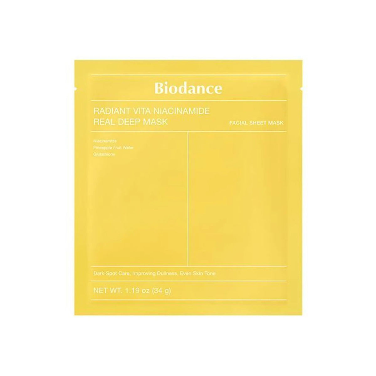 Biodance Radiant Vita Niacinamide Real Deep Mask 16 Sheets