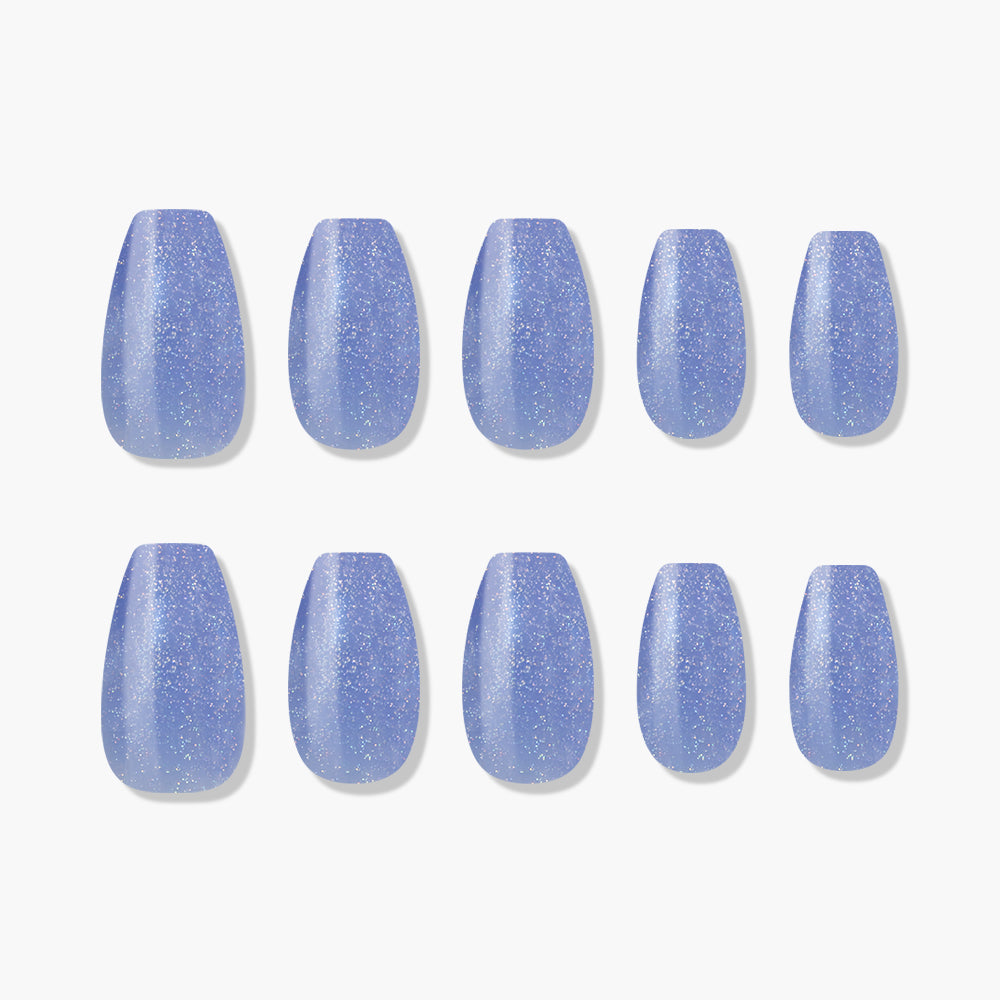 MUZMAK Nail Tips 36pcs #Blue Lemonade(Coffin)