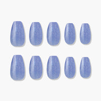 MUZMAK Nail Tips 36pcs #Blue Lemonade(Coffin)