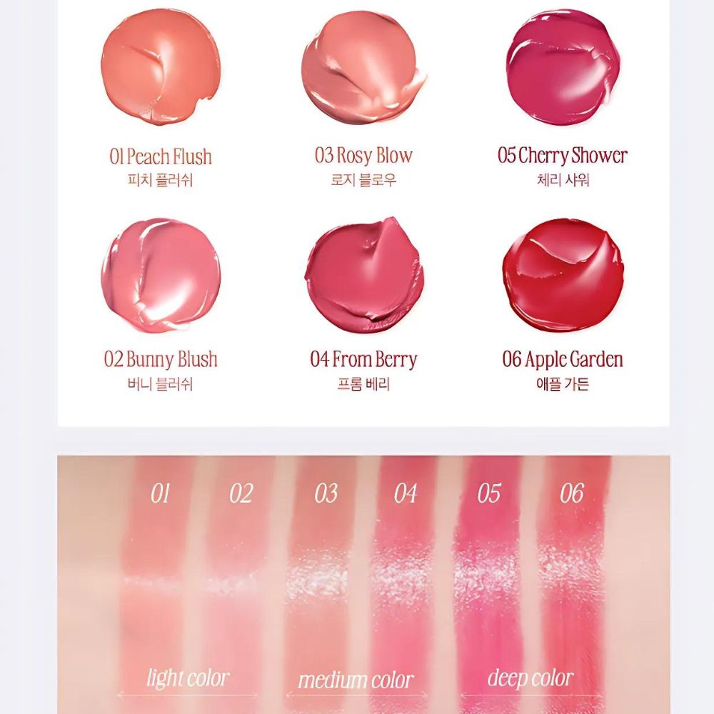 a versatile 2-in-1 product available in 6 stunning shades. This creamy formula glides effortlessly onto both lips and cheeks, providing a soft, natural flush of color.