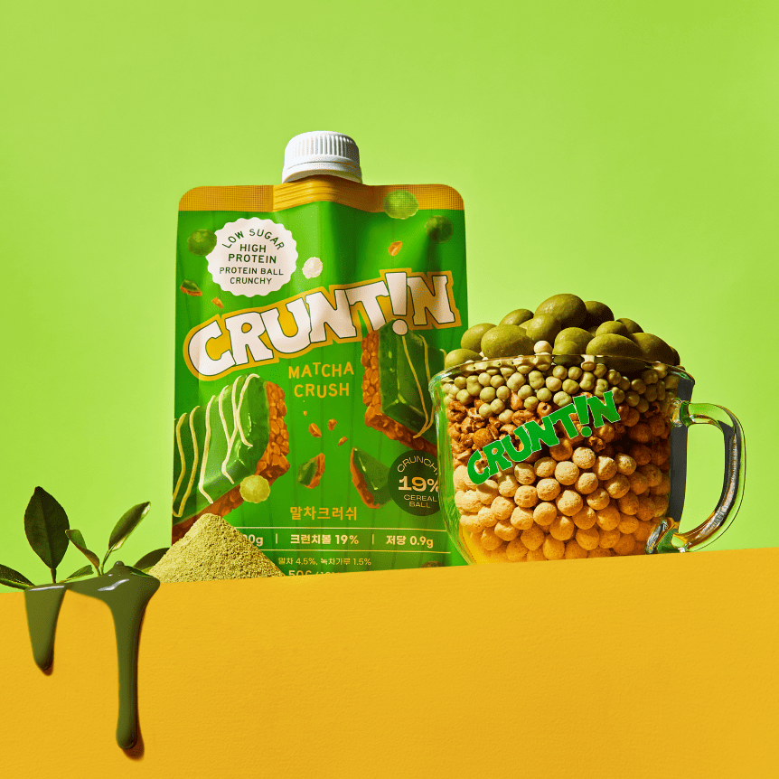 CRUNTIN Crunch Ball Protein Shake – Matcha Flavor, 50g × 20 Packs