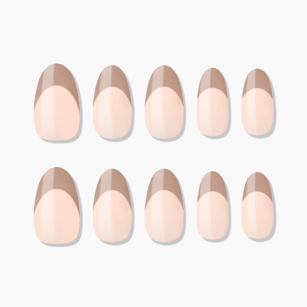 MUZMAK Nail Tips 36pcs #Cafe Latte(Almond)