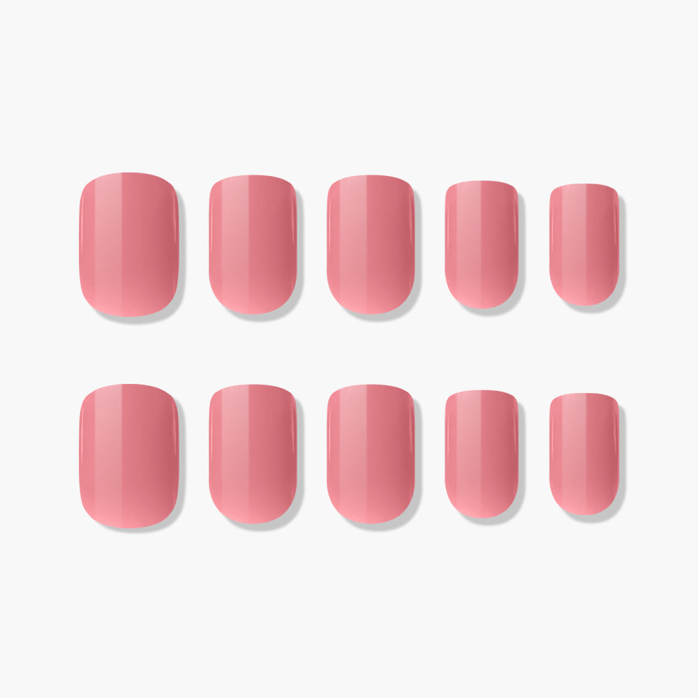 MUZMAK Nail Tips 36pcs #Caffeine Rose(Regular Square)