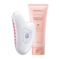 Centellian24 Madeca Prime Ritual White Pearl High-Frequency Galvanic Gua Sha Massager + Relaxing Fit-Face Boosting Cream 150ml