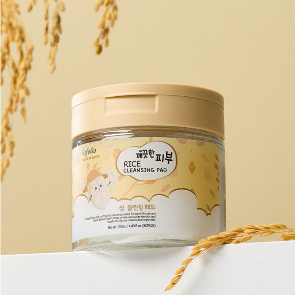 esfolio Clean Skin Rice Cleansing Pads 130ml 60 Sheets