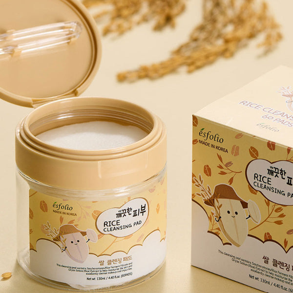 esfolio Clean Skin Rice Cleansing Pads 130ml 60 Sheets