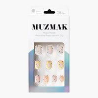 MUZMAK Nail Tips 36pcs #Cookie Ring(Short Square)
