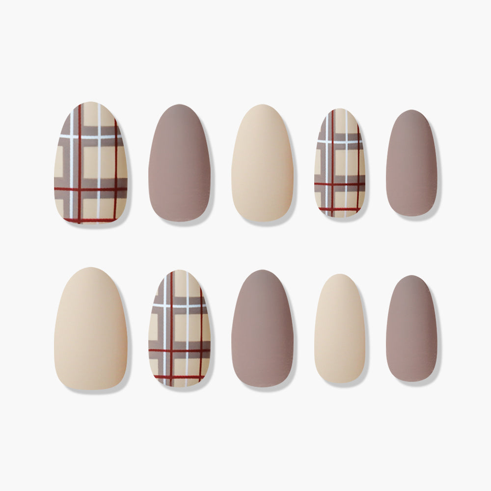 MUZMAK Nail Tips 36pcs #Cozy Sand(Almond)