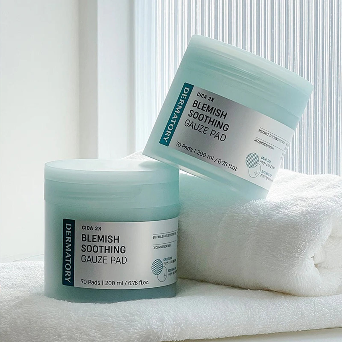 DERMATORY Cica 2x Blemish Soothing Gauze Pad 70 Pads