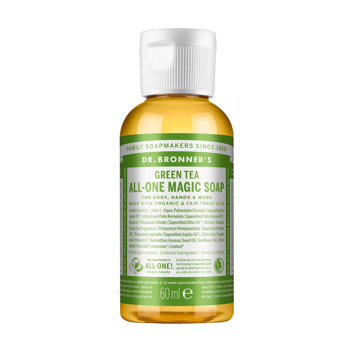 DR.BRONNER'S Green Tea Pure Castile Soap 60ml