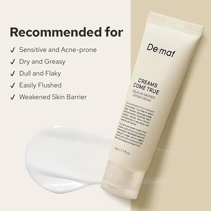 De:maf Creams Come True Squalane Barrier Repair Cream 100ml