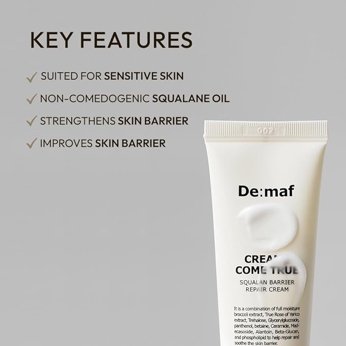 De:maf Creams Come True Squalane Barrier Repair Cream 100ml