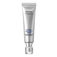 A 30ml bottle of Dominas AtClinic Retinol 1600 Neck Shot Serum, designed to target the neck area with powerful retinol for skin rejuvenation.