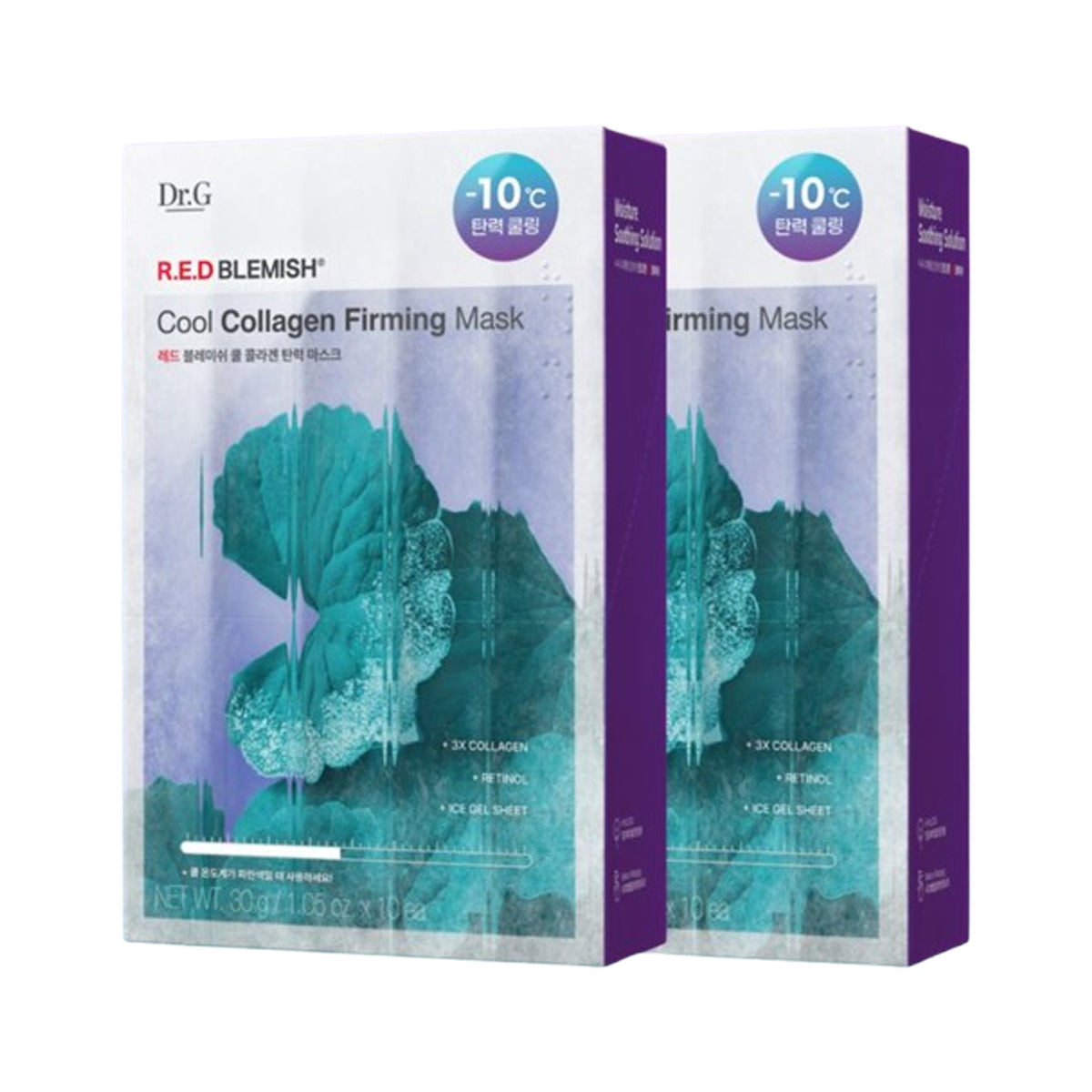 Dr.G Red Blemish Cool Collagen Firming Mask 30g (10 Sheets + 10 Sheets)