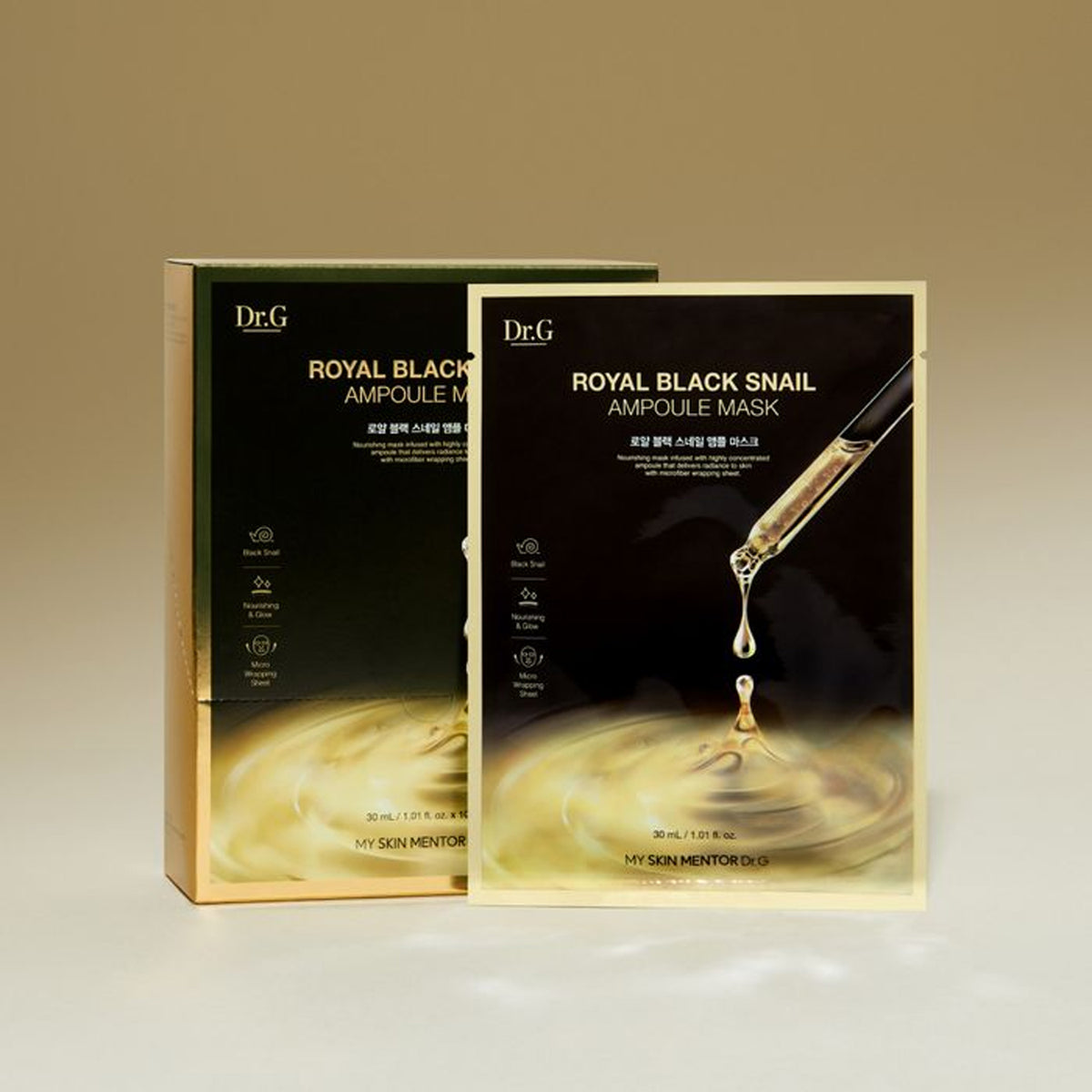 Dr.G Royal Black Snail Ampoule Mask 10 Sheets