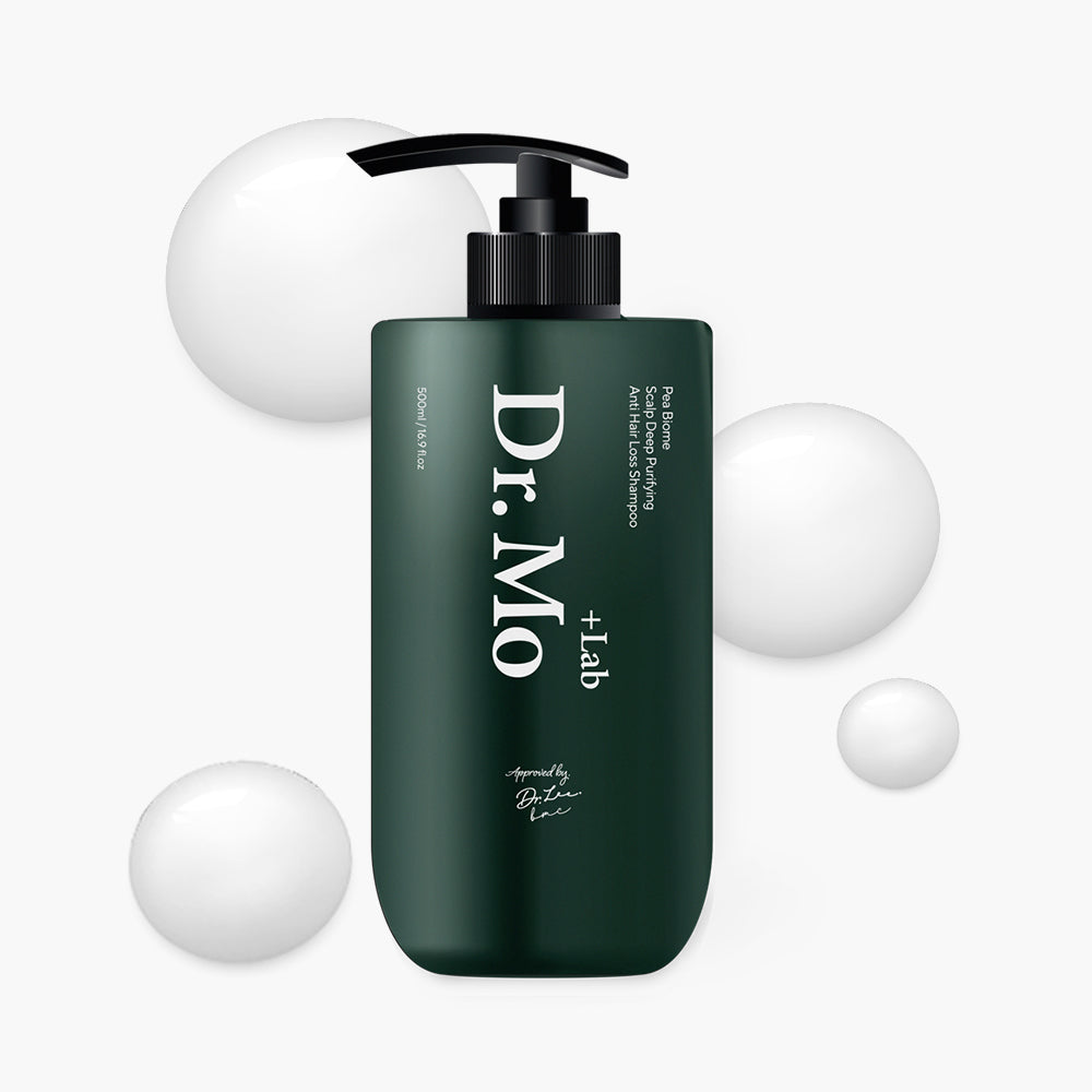 Deeply purify your scalp with Dr.LeE Dr.Molab Pea Biome Hair Loss Shampoo.
