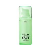 A 55ml bottle of EDIT.B Sunday Cica Sun Serum SPF50+ PA++++, designed for effective sun protection and skin nourishment.