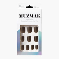 MUZMAK Nail Tips 36pcs #Earl Grey(Short Square)