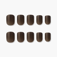 MUZMAK Nail Tips 36pcs #Earl Grey(Short Square)