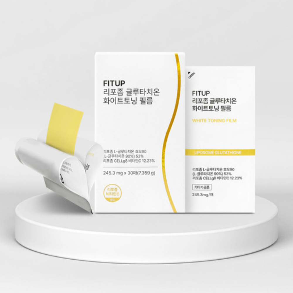 FITUP Liposomal Glutathione White Toning Film: 90% High-Purity & Potency Vitamin C (30 Sheets)