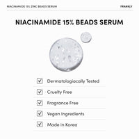 FRANKLY Niacinamide 15% Zinc Beads Serum 30ml
