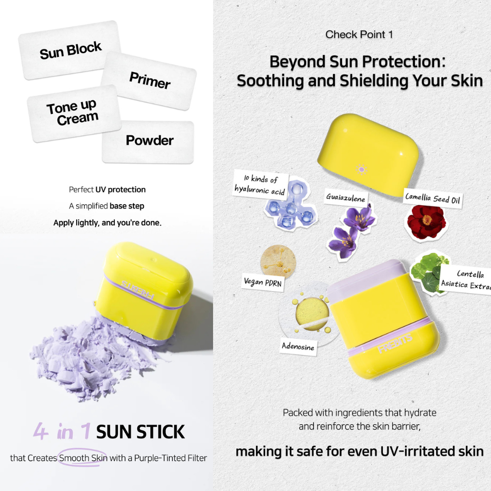 FREBITS Airfit Sun Finishing Stick 01 Pure Violet SPF50+ PA++++ 14g