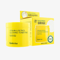 Farmstay Vitamin & Retinol Glowing Toner Pad 140ml (70ea)