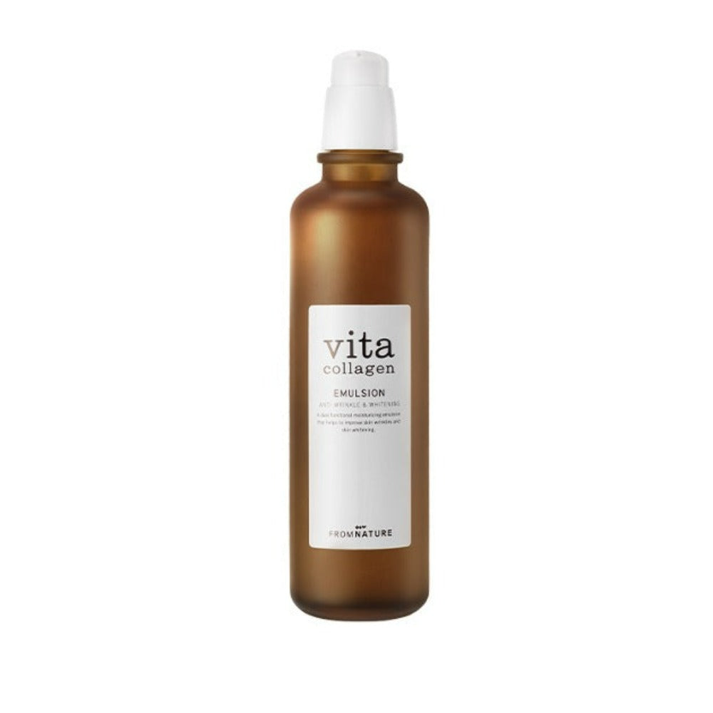 The Fromnature Vita-Collagen Emulsion 200ml is a skincare product designed to hydrate, firm, and enhance the overall appearance of the skin.