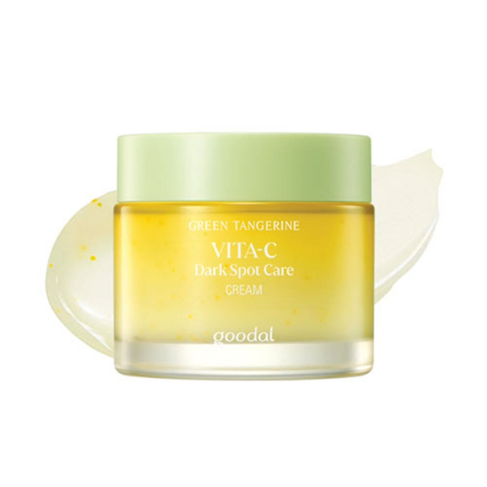 The GOODAL Green Tangerine Vita C Dark Spot Care Cream 75ml is a potent skincare product designed to target dark spots and uneven skin tone while providing hydration and nourishment.