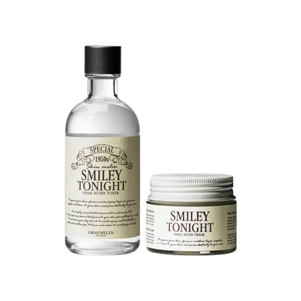 GRAYMELIN Smiley Tonight Snail Nutrition & Moisture 2-Piece Skincare Set