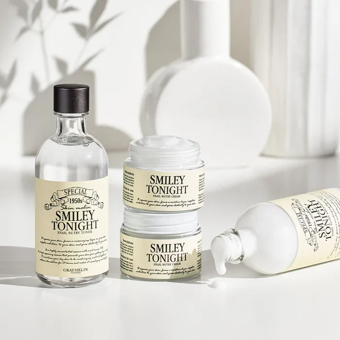 GRAYMELIN Smiley Tonight Snail Nutrition & Moisture 3-Step Skincare Set