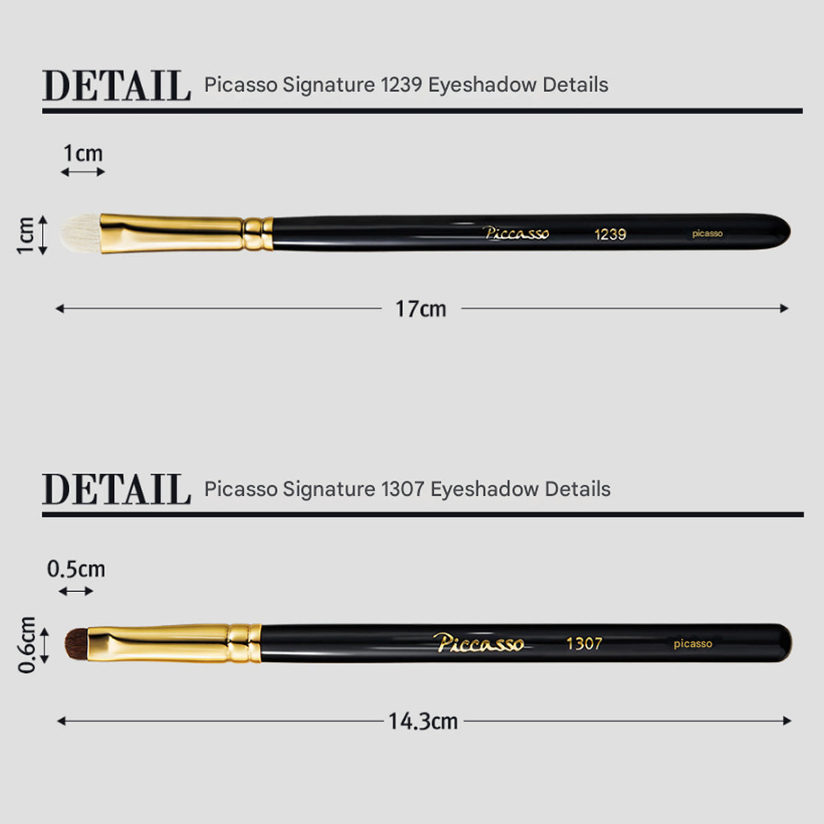 PICCASSO Signature Eye Makeup Brush Set (1239 + 1307)