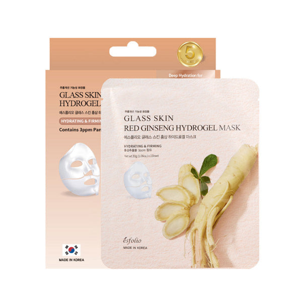 esfolio Glass Skin Red Ginseng Hydrogel Mask 30g*5ea
