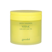 Dark spot care pad with 70 sheets infused with Goodal Green Tangerine Vita C for effective treatment.