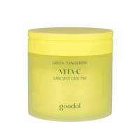Target dark spots with Goodal Green Tangerine Vita C Dark Spot Care Pad, 70 sheets included.