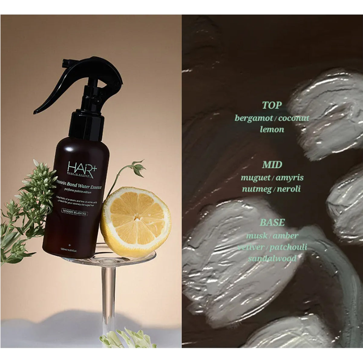 HAIR+ Protein Bond Water Essence Woody Blanche Edition 120ml