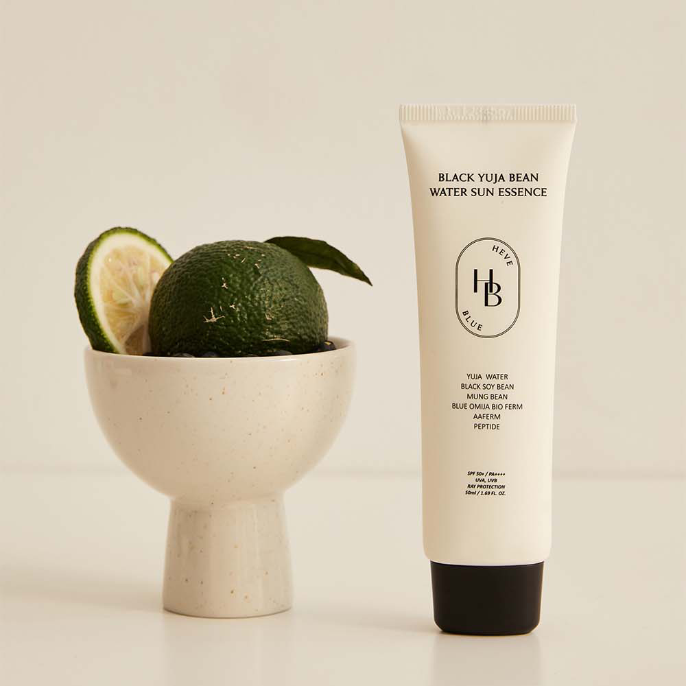 HEVE BLUE Black Yuja Bean Water Sun Essence SPF50+/PA++++ 50ml
