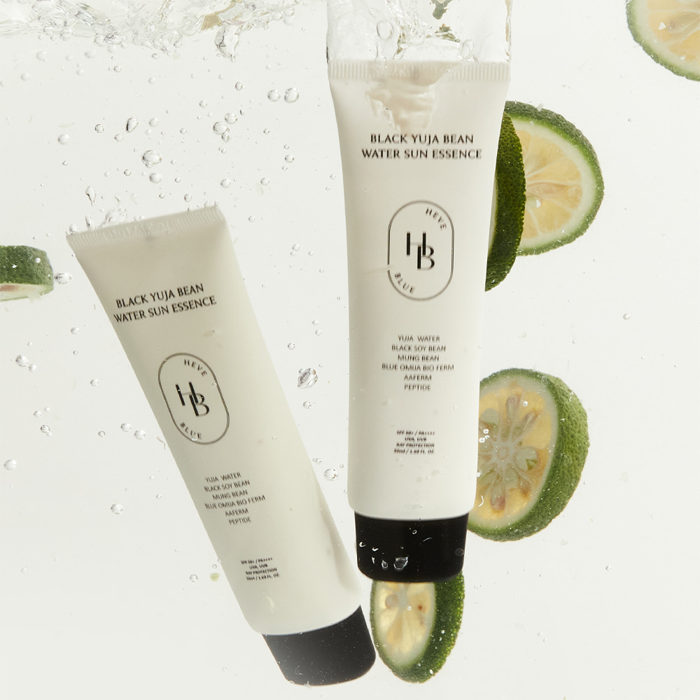 HEVE BLUE Black Yuja Bean Water Sun Essence SPF50+/PA++++ 50ml