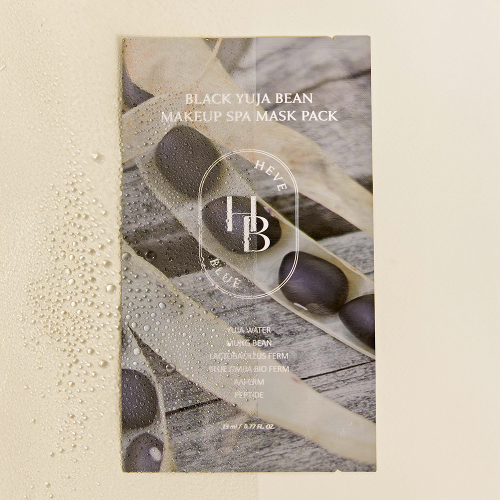 HEVE BLUE Black Yuja Bean Makeup Spa Mask Pack 23ml*10ea