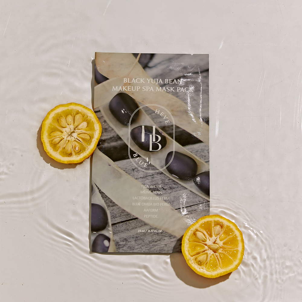 HEVE BLUE Black Yuja Bean Makeup Spa Mask Pack 23ml*10ea