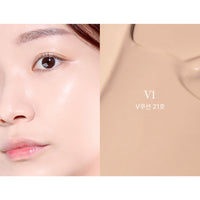 HEVVYMAKEUP Gleaming Skin Cushion V (Skin Fit) 10g SPF50++ PA++++ (+Refill Included) 2 Colors