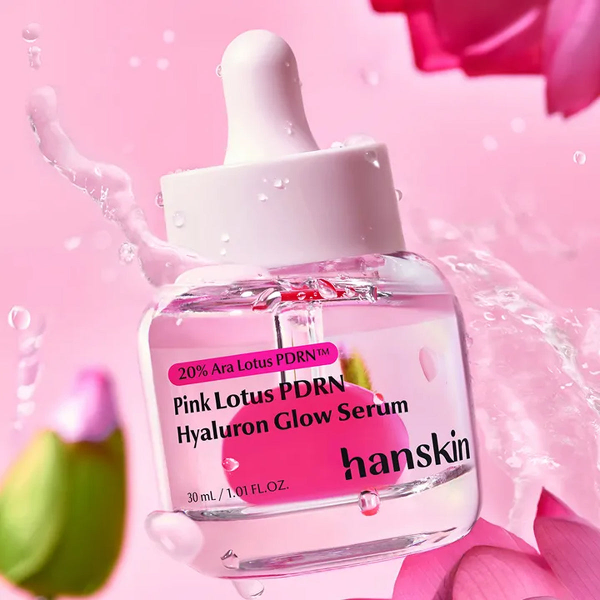 Hanskin Pink Lotus PDRN Hyaluron Glow Serum 30ml