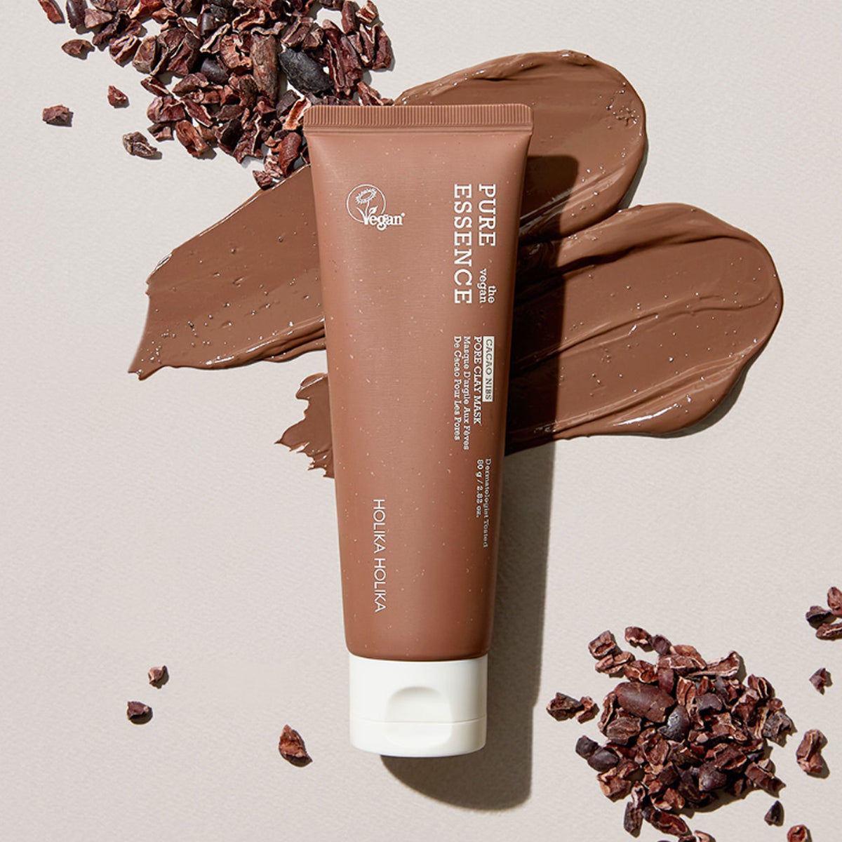 Holika Holika Esencia pura La máscara de arcilla de poro vegano cacao 80g